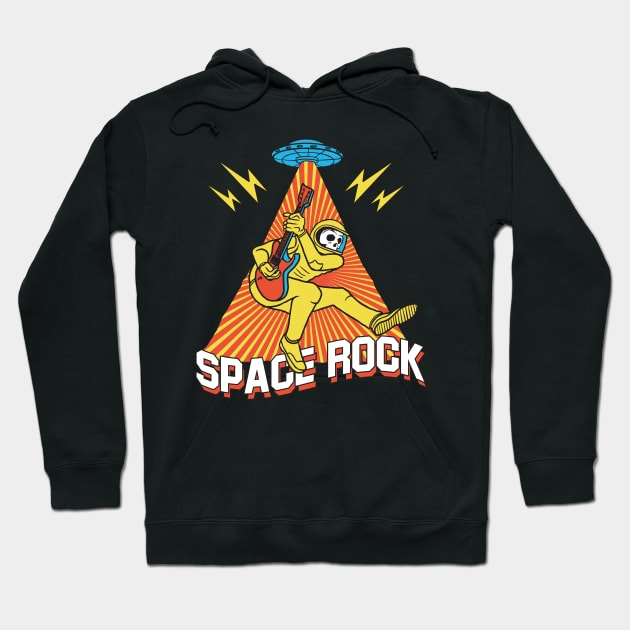 Space Rock Hoodie by rjartworks